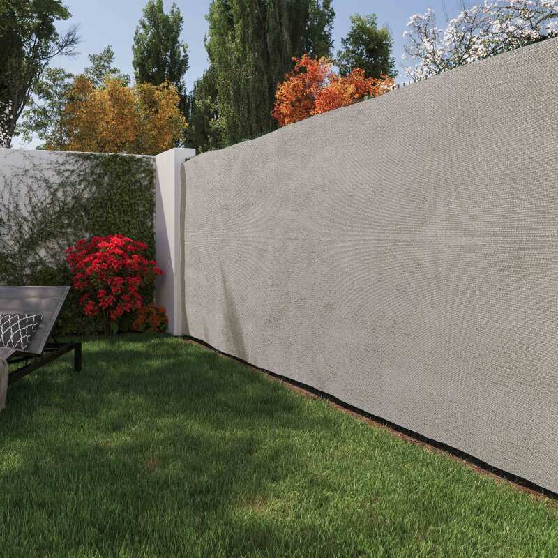 Lot de 2 brise vues grège occultation 100% - 2 x 3 m