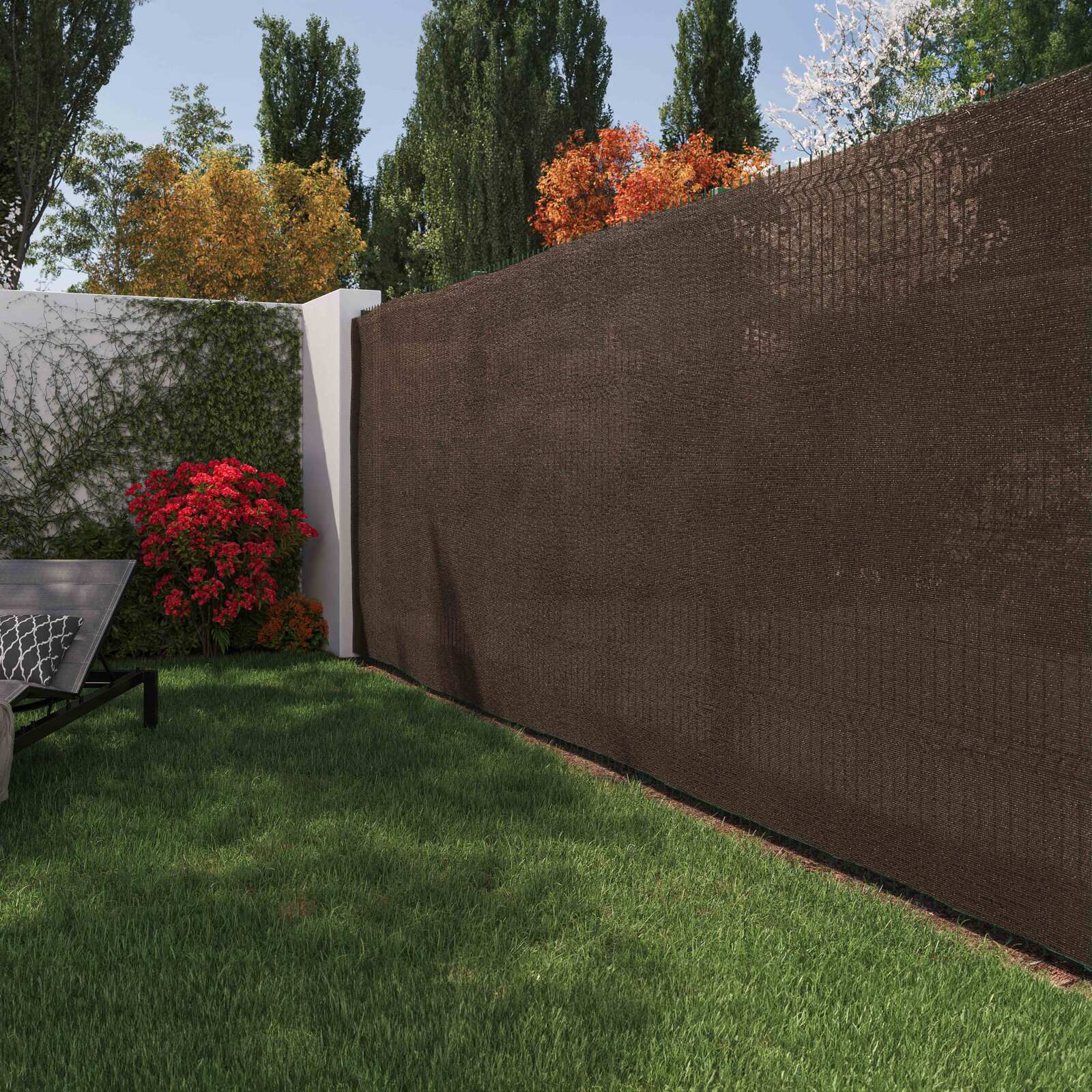 Lot de 2 brise-vues marron écorce occultation 85 % - 2 x 3 m