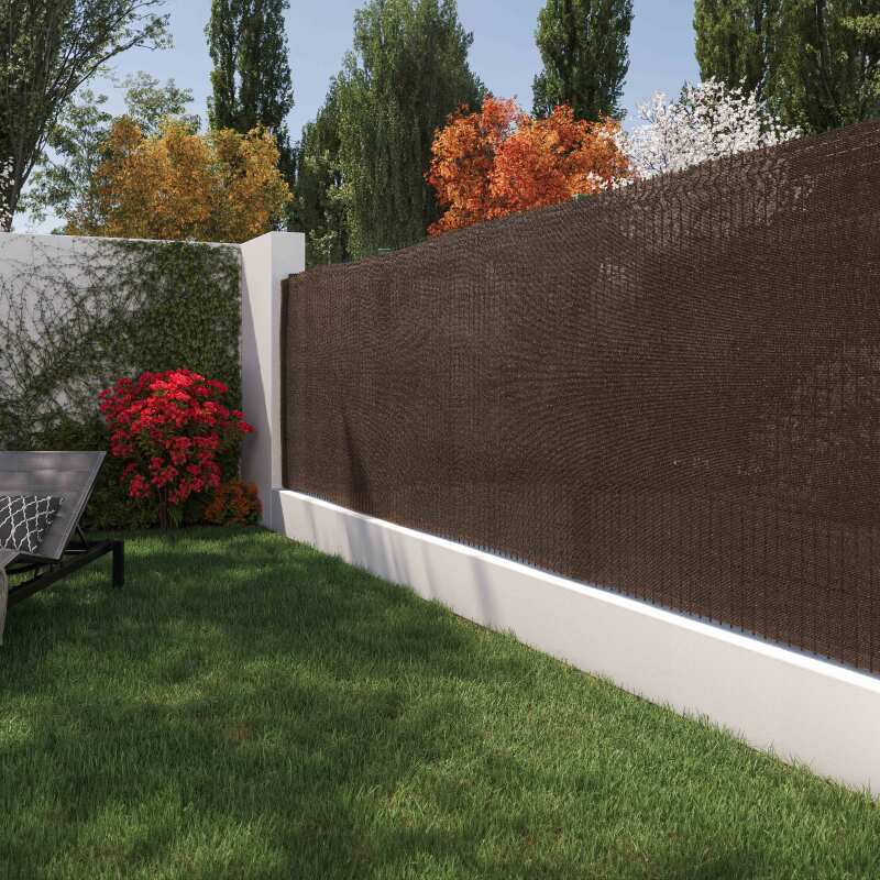 Lot de 2 brise-vues marron écorce occultation 85% - 1,5 x 3 m