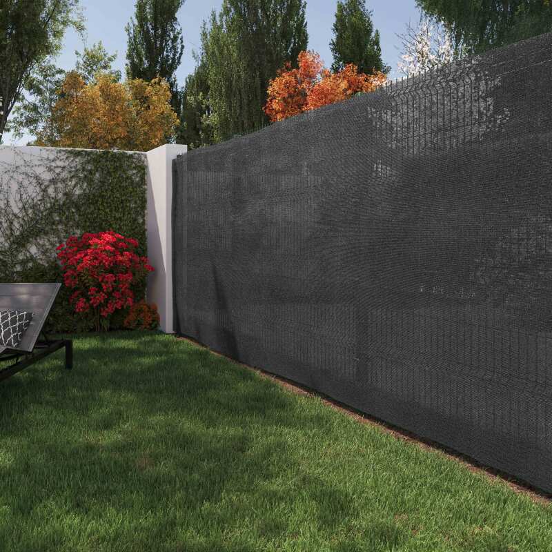 Brise-vue gris anthracite occultation 70% - Hauteur 2m