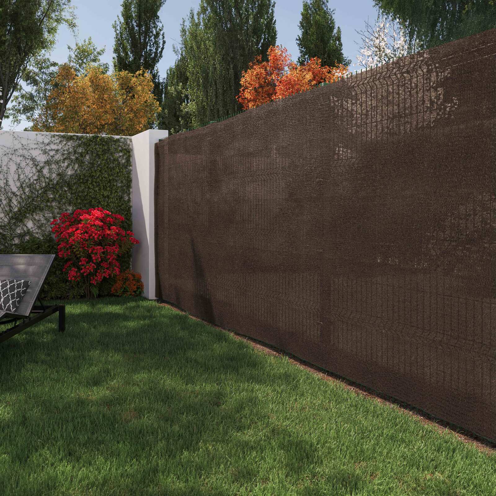 Lot de 2 brise-vues marron écorce occultation 70% - 2 x 3 m