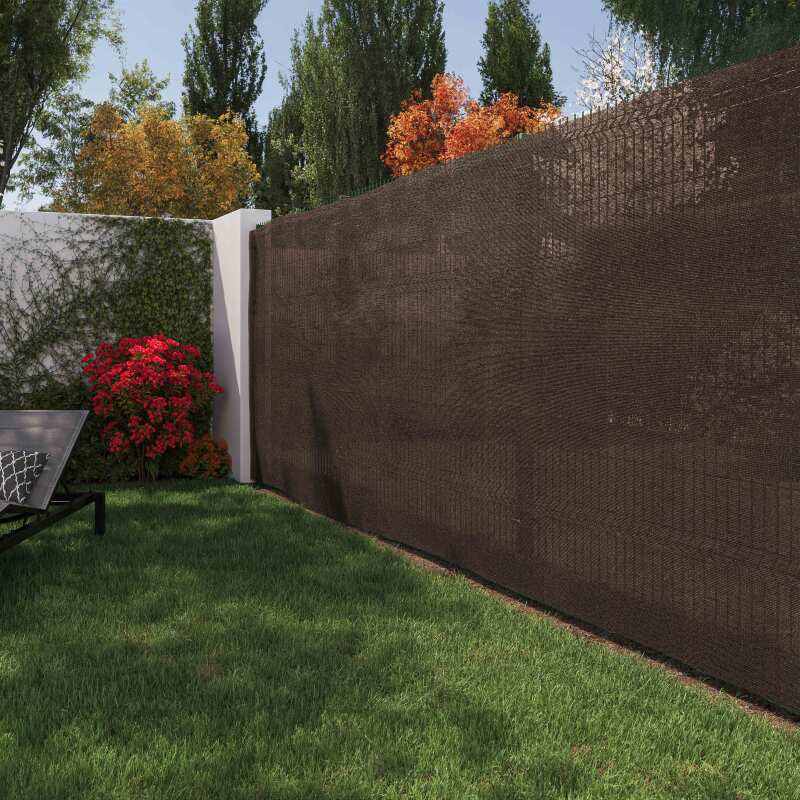 Lot de 2 brise-vues marron écorce occultation 70% - 2 x 3 m