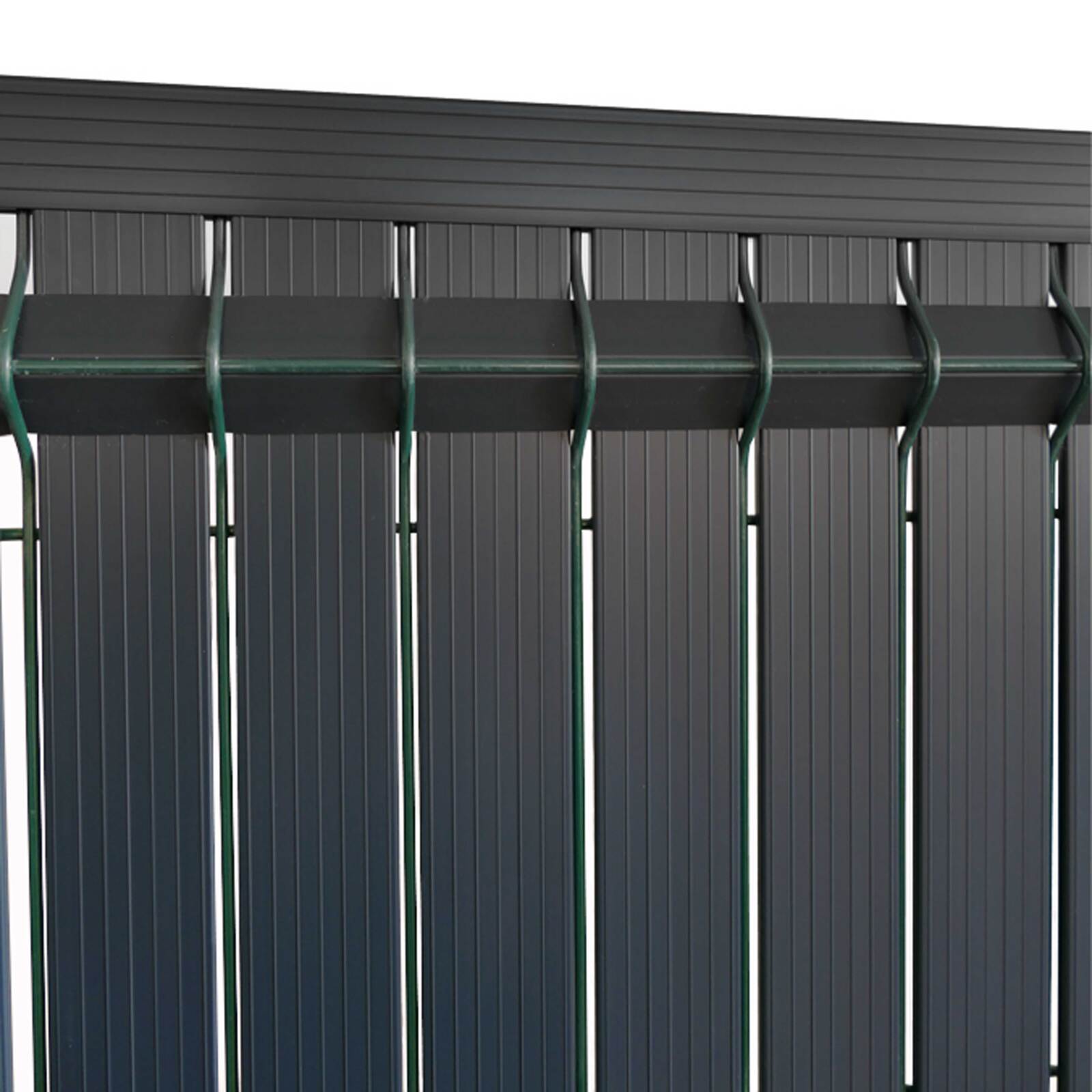 Kit lames occultantes PVC Anthracite hauteur 123cm pour maille 55mm Kit lames occultantes PVC Anthracite hauteur 123cm pour maille 55mm