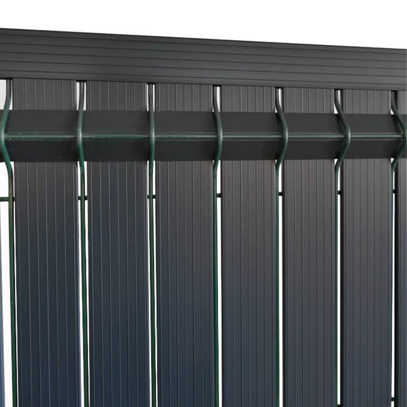 Kit lames occultantes PVC Anthracite hauteur 123cm pour maille 55mm