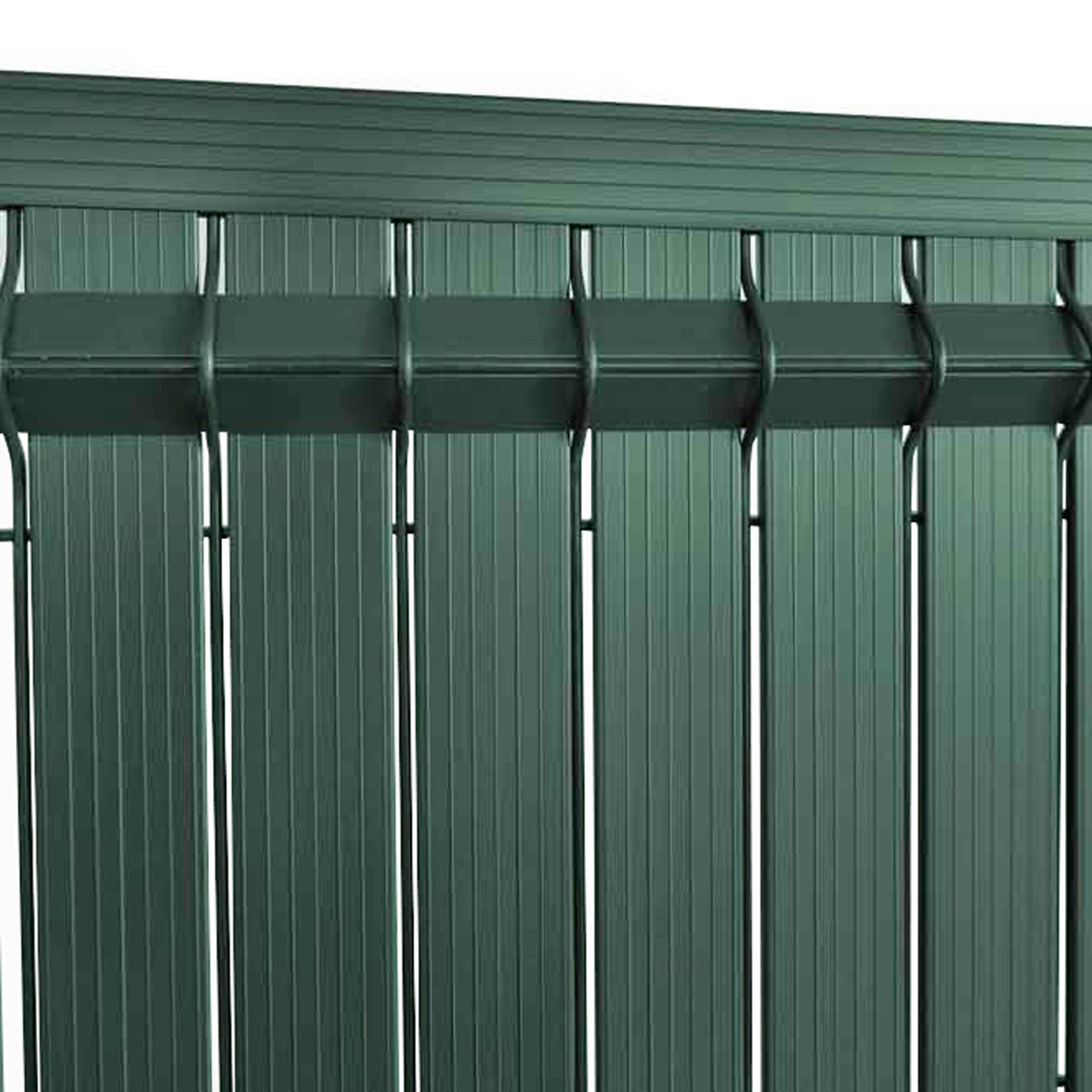 Kit lames occultantes PVC H. x L.250cm et maille 55mm pour grillage rigide Vert foncé qualité supéri
