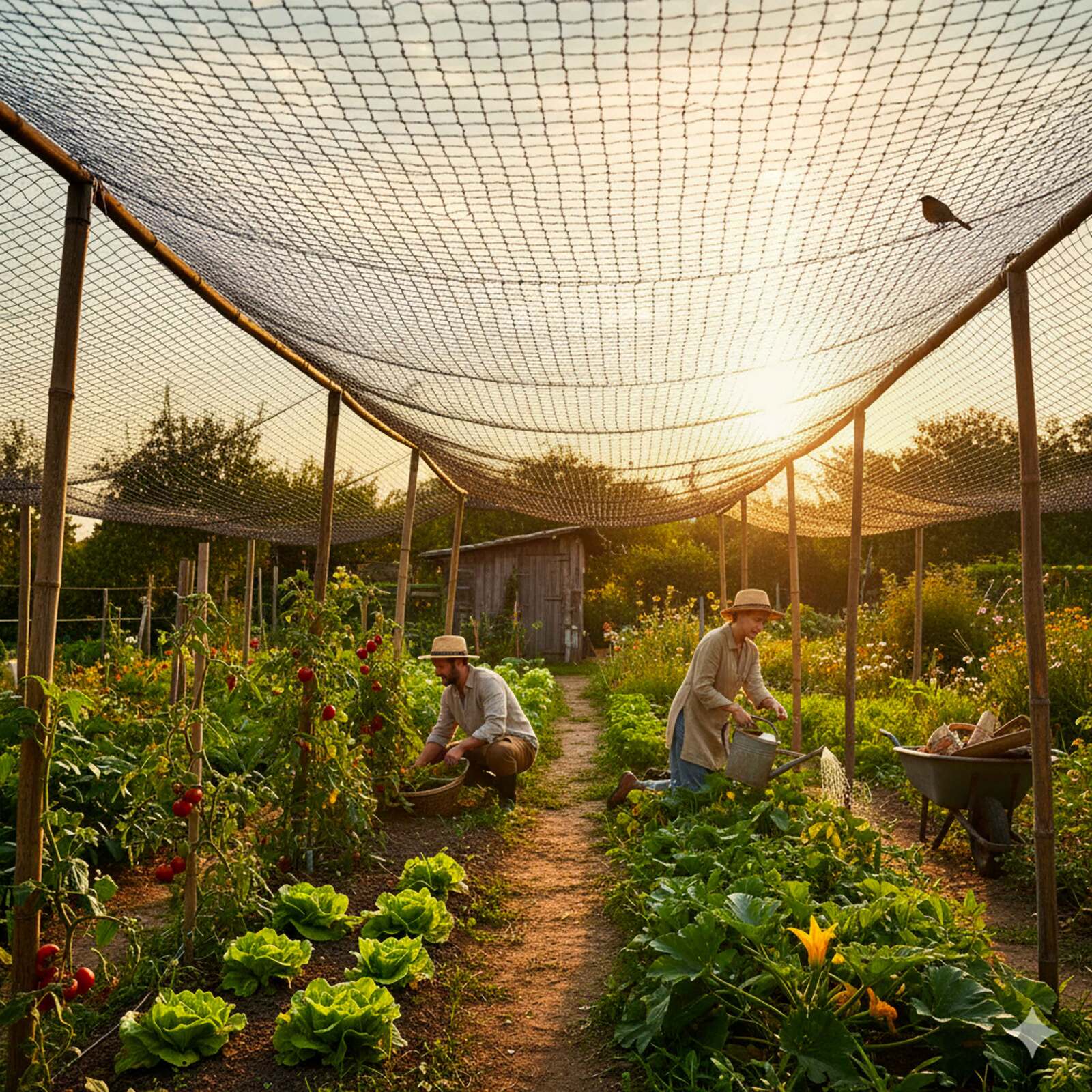 Filet Anti-Oiseau Noir 10 mètres maille carrée 14mm Filet Anti-Oiseau Noir 10 mètres maille carrée 14mm