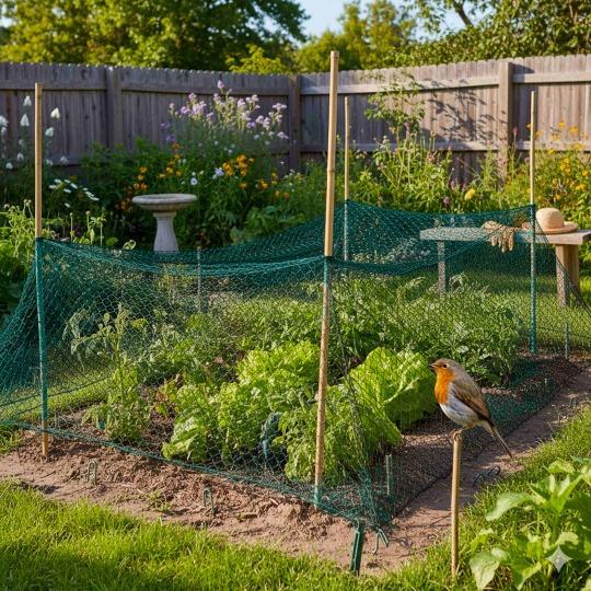 Filet Anti-Oiseau Vert Foncé maille carrée 14mm | Brise-Vue.com