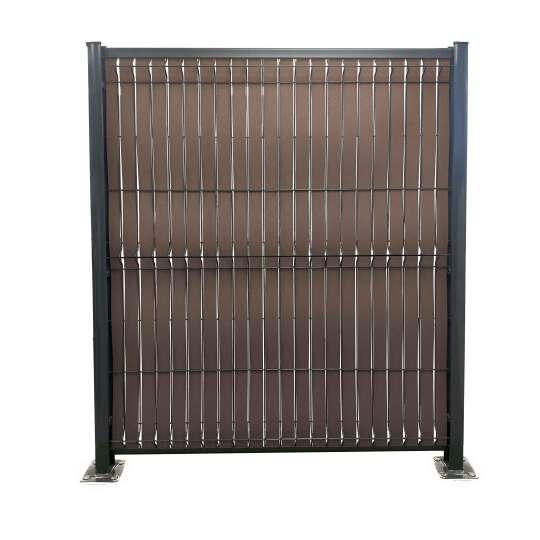 Kit lames occultantes Composite effet granité Marron Ecorce pour maille 55mm