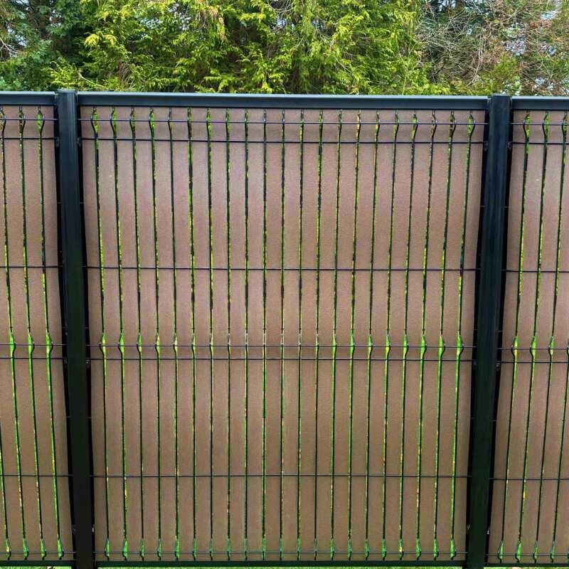 Kit lames occultantes Composite effet granité Marron Ecorce pour maille 55mm