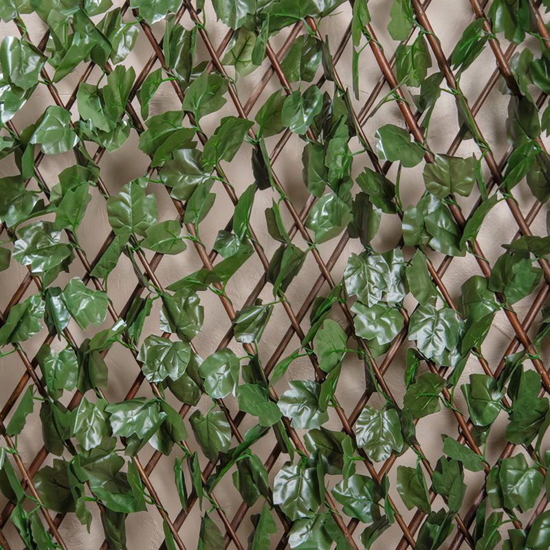 TREILLIS OSIER FEUILLES - VERT FONCE - 1 x 2 m