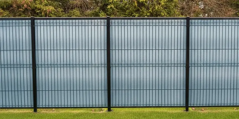 Clôture de jardin en lames composite effet brossé anthracite